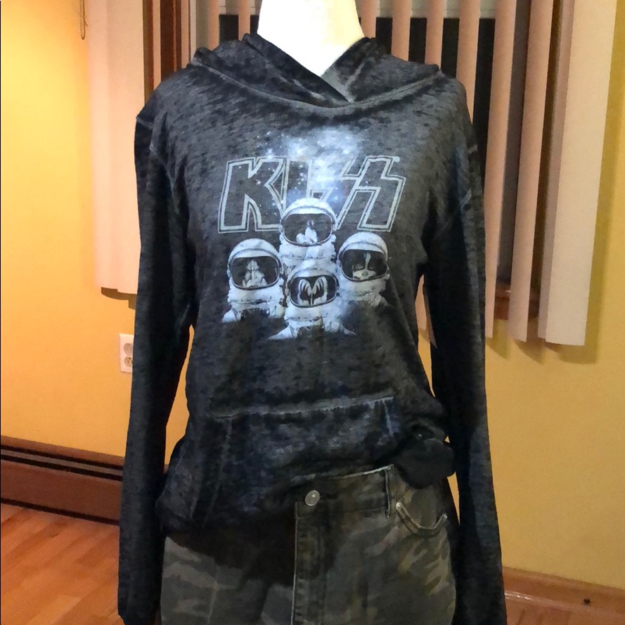 Kiss Graphic Hoodie, Heather Very, Small